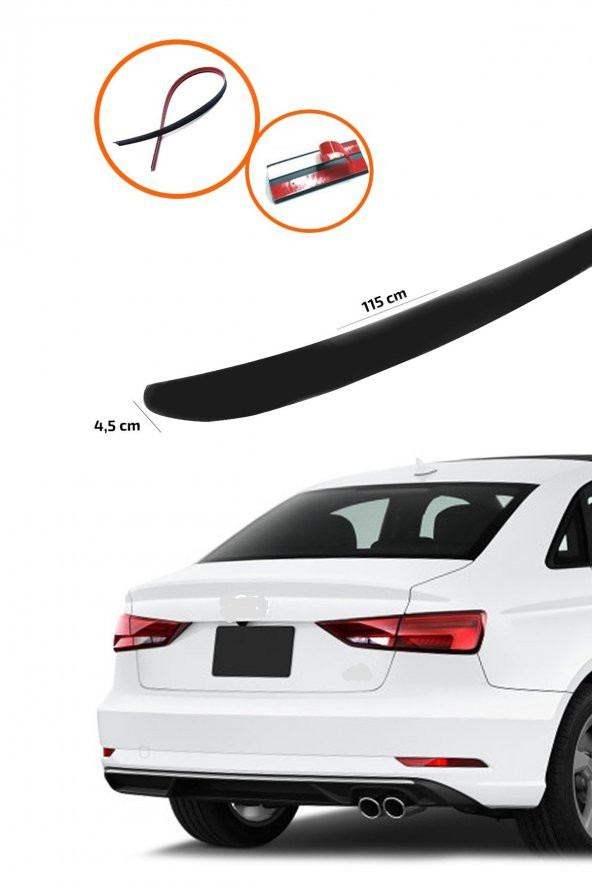 AUDİ A3 SEDAN Bagaj Üstü Spoiler Piano Black