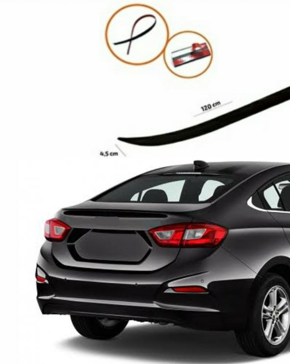 CHEVROLET CRUZE Sedan Bagaj Üstü Spoiler Piano Black