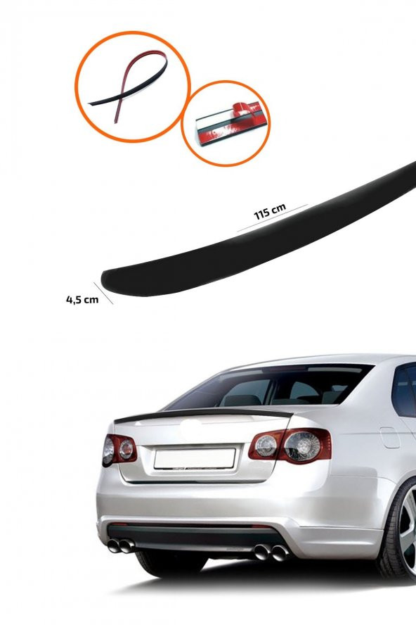 VW JETTA MK6 Bagaj Üstü Spoiler Piano Black