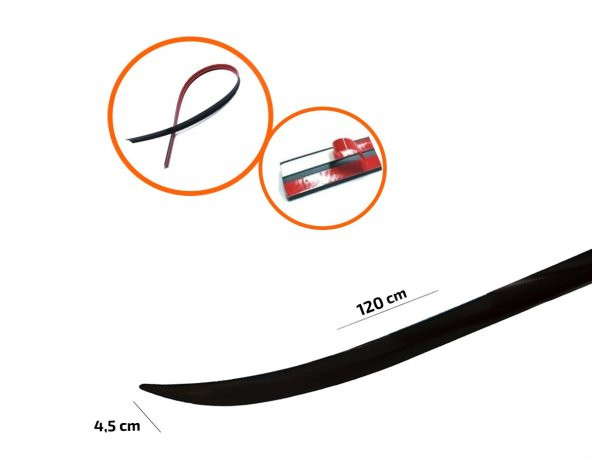RENAULT SYMBOL 2013 Sonrası Bagaj Üstü Spoiler Piano Black