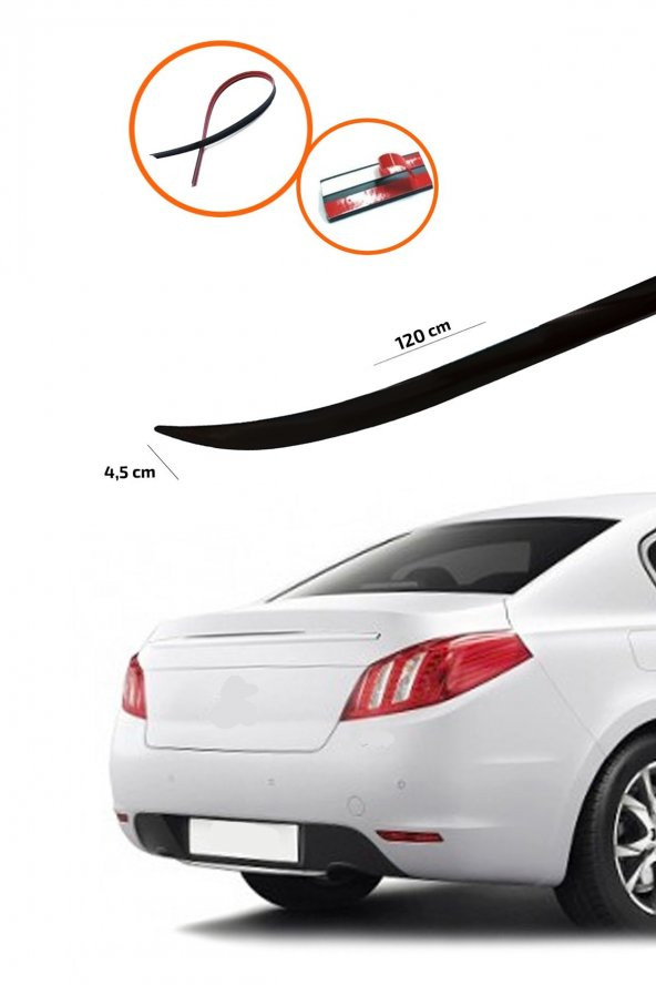 PEUGEOT 508 2009-2017 Bagaj Üstü Spoiler Piano Black