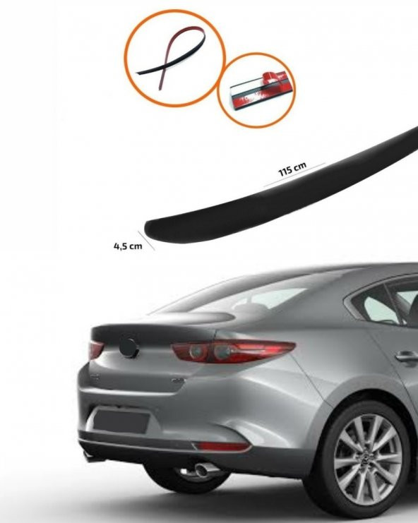 MAZDA 3 Bagaj Üstü Spoiler Piano Black