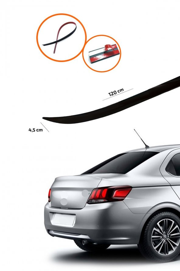PEUGEOT 301 Bagaj Üstü Spoiler Piano Black - 1