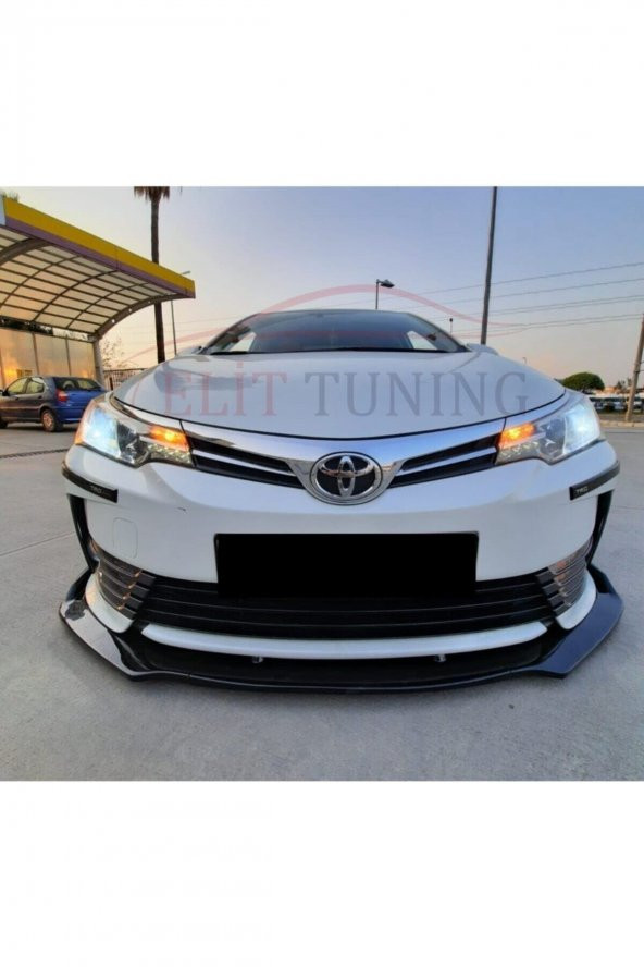 Toyota Corolla Ön Lip Yeni Kasa Piano Black Tampon Eki 3 Parca