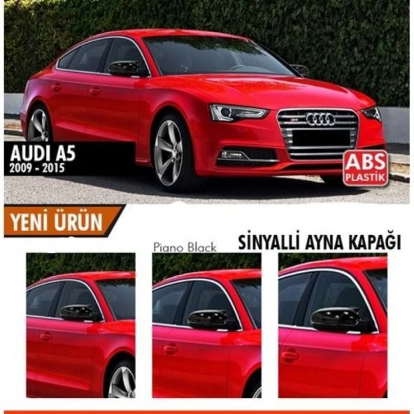 AUDİ A5 B8 SİNYALLİ Batman Yarasa Ayna Kapağı Piano Black 2009-2015 Arası