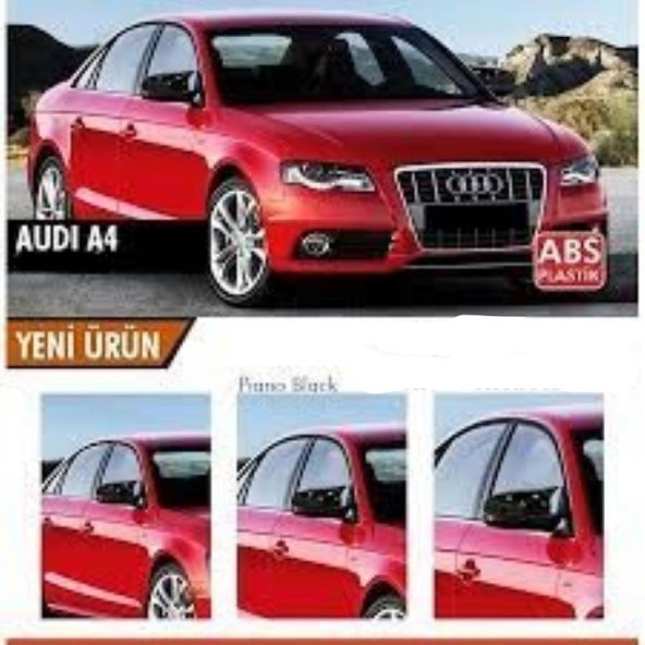 AUDİ A4 B8 Batman Yarasa Ayna Kapağı Piano Black 2009-2014 Arası