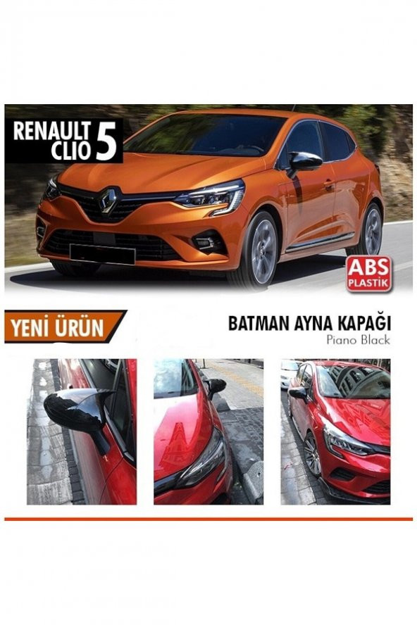 RENAULT CLİO 5 Batman Yarasa Ayna Kapağı Piano Black 2019 ve Üzeri