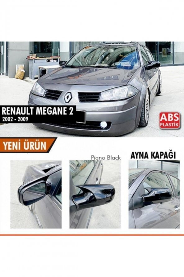 RENAULT MEGANE 2-2,5 Batman Yarasa Ayna Kapağı Piano Black 2002-2009 Arası