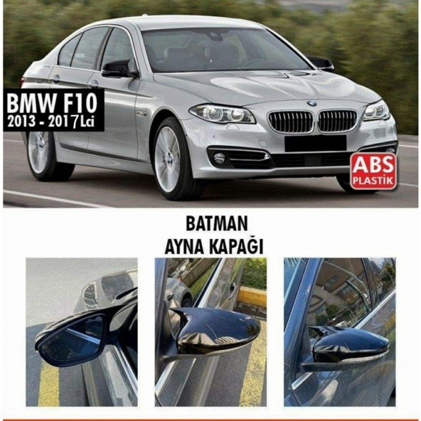 BMW 5 Serisi F10 LCI Batman Yarasa Ayna Kapağı Piano Black 2013-2017 Makyajlı Kasa