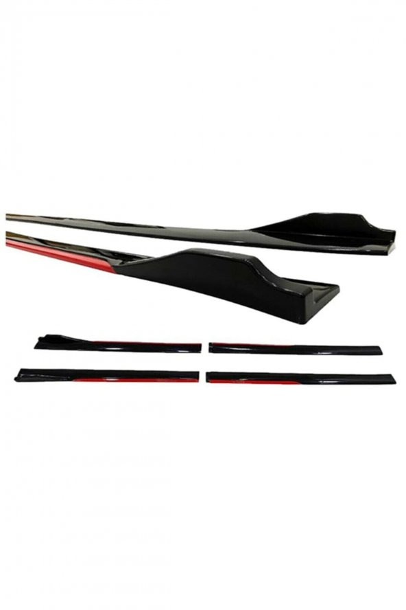 Honda Civic Fc5 2016-2021 Kırmızı Şeritli Yan Marşpiyel 2 Adet Piona Black - 2