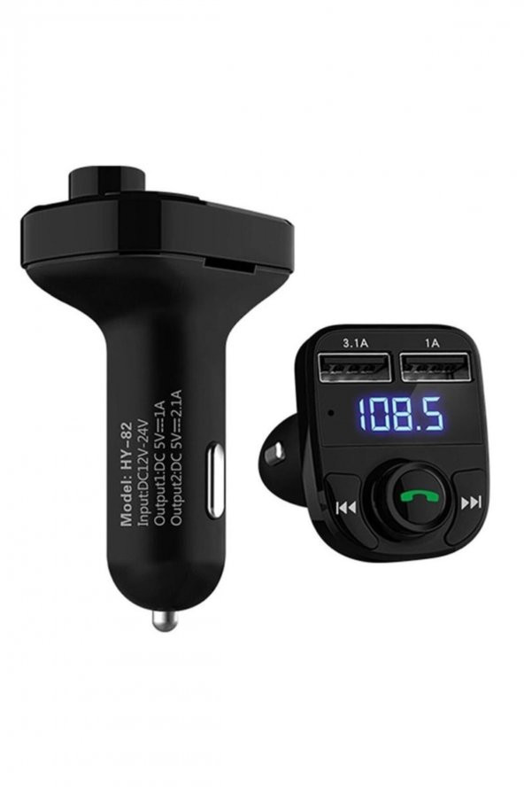 Car X8 Araç Fm Transmitter Bluetooth Usb Mp3 Sd Kart Çakmaklık Girişli Oto Müzik Çalar Kiti - 3