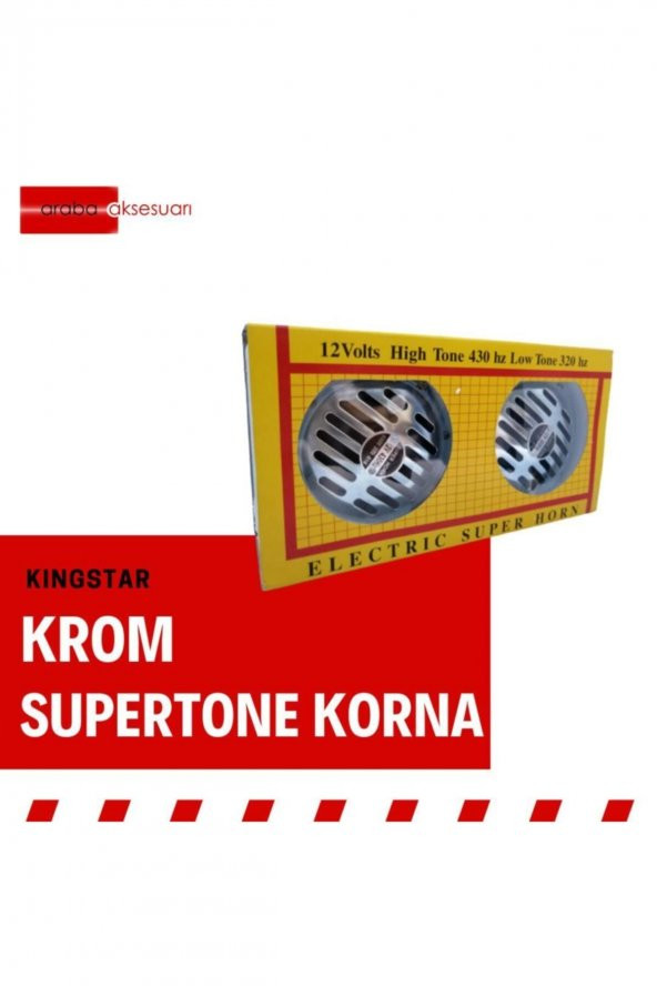 Kıngstar Supertone Hella Tipi Krom Korna, 12v
