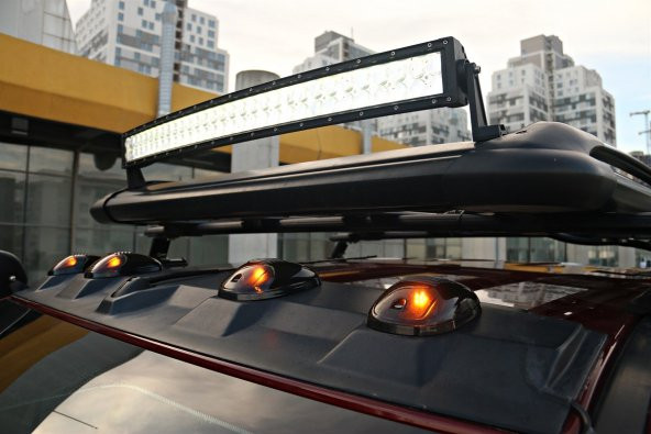 Off Road Tepe Lambası Beyaz-Turuncu Led Bar 82 cm Yanları Çakarlı