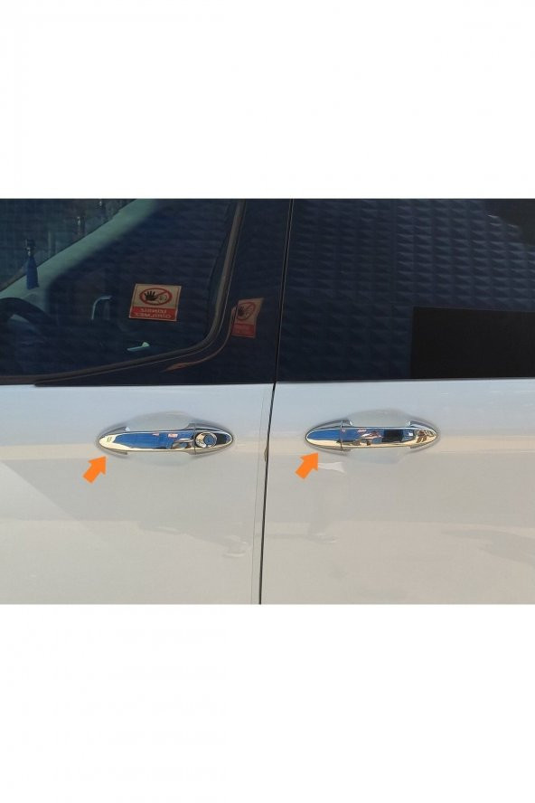 Ford Tourneo Courier Van Kapı Kolu 4 Kapı Paslanmaz Çelik 2014 > - 3