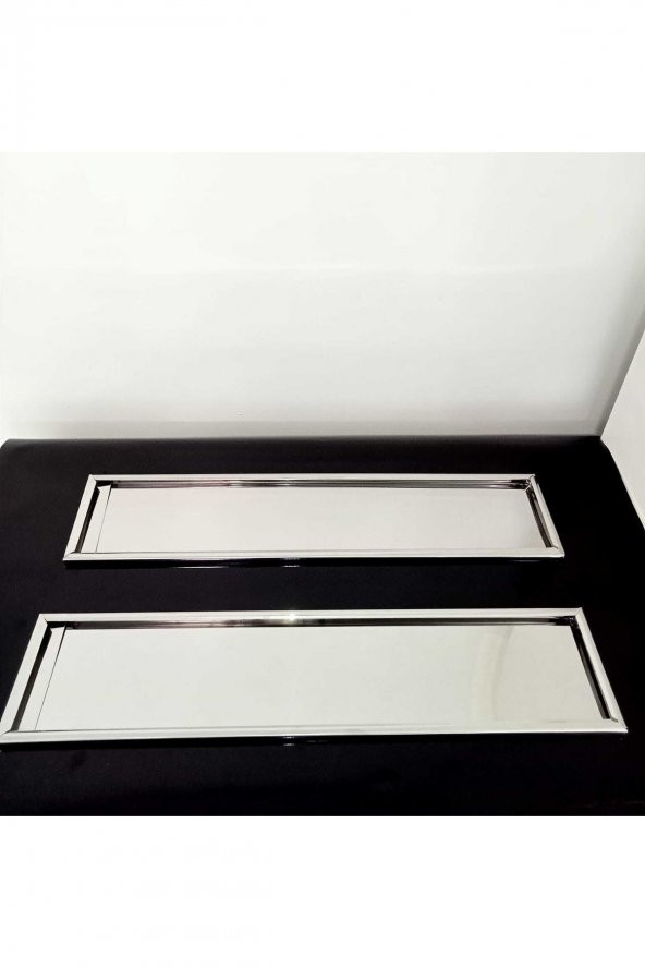 Paslanmaz Krom Plakalık Metal Nikelaj 2 Li Set 1. KALİTE METAL PLAKALIK - 2