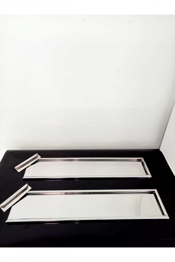 Paslanmaz Krom Plakalık Metal Nikelaj 2 Li Set 1. KALİTE METAL PLAKALIK - 3