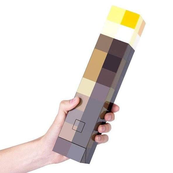 Minecraft Meşale Madenci Gece Led Gece Işığı Pilli Lamba