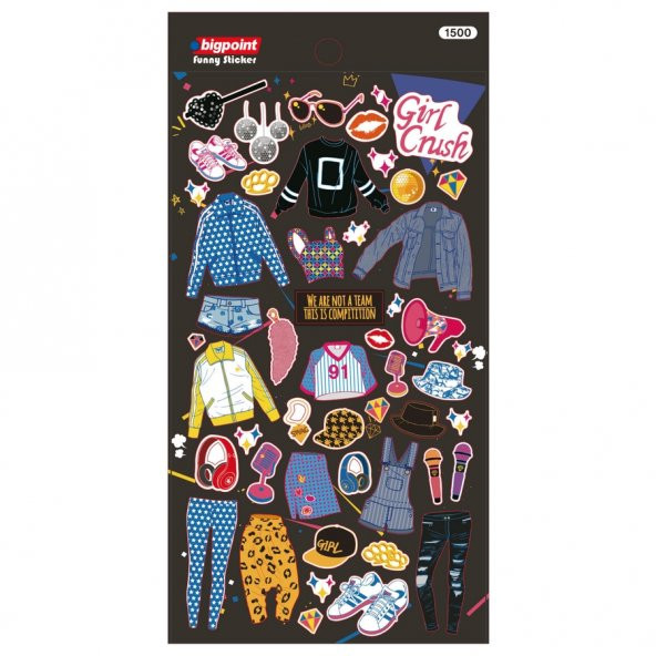 Bigpoint Sticker Kız Kıyafetleri Giydir 15'li Paket