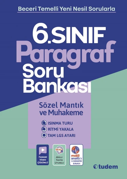Tudem 6. Sınıf Paragraf Soru Bankası 2022
