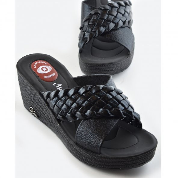 5006 Rahat Dolgu Taban Günlük Kadın Terlik Ayakkabı Sandalet