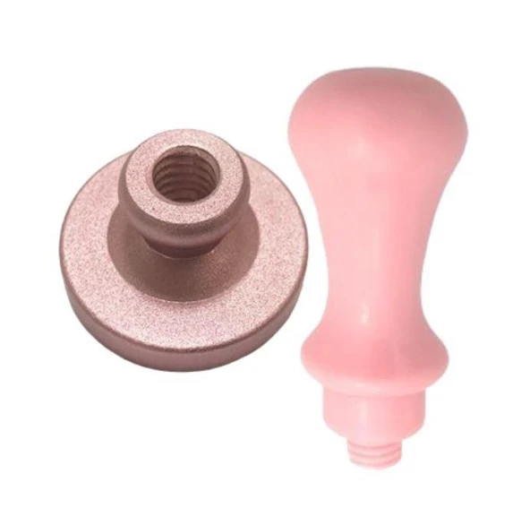 Mührü Mumu Damga 30mm Yuvarlak Boş Alüminyum Rose Gold Eloksal Kafa - Resim 2