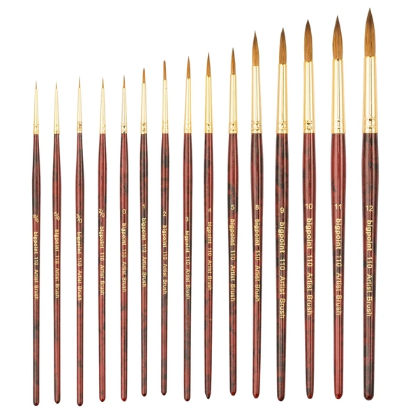 Bigpoint 110 Serisi Samur Kolinsky Yuvarlak Fırça No: 5 12'li Kutu ürün görseli