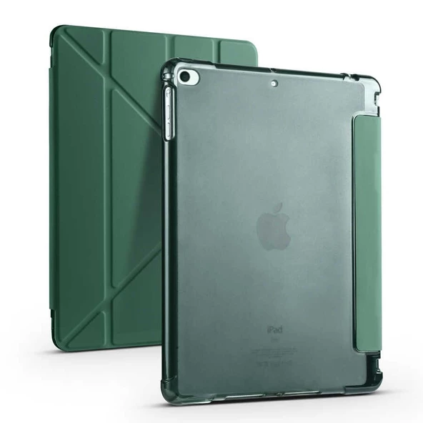 Gpack Apple iPad 10.2 2021 9.Nesil Kılıf Standlı Katlanabilir Pu Silikon tf1 - 9