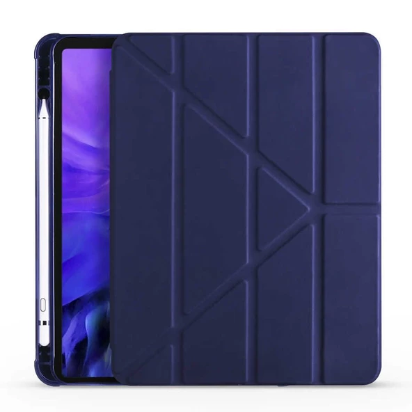 Gpack Apple iPad Air 10.9 2020 4.Nesil Kılıf Standlı Katlanabilir Pu Silikon tf1 - 4