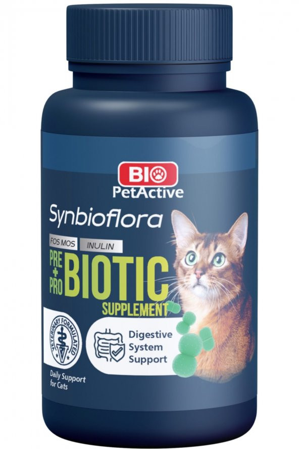 Bio Pet Active Synbıoflora Probiotic Tablet 30gr (kedi)