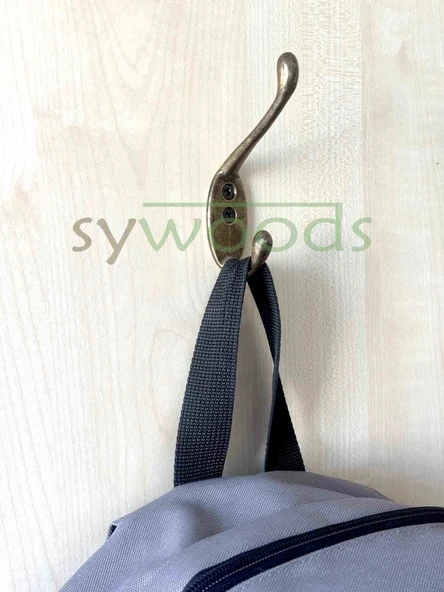 2 ADET ANTİK ELBİSE ÇANTA EŞYA ASKILIK PORTMANTO DOLAP KAPI ARKASI ASKI - 3