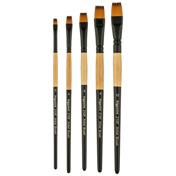 Bigpoint 215F Serisi Sentetik Kıl Düz Kesik Fırça No: 4 12'li Kutu ürün görseli