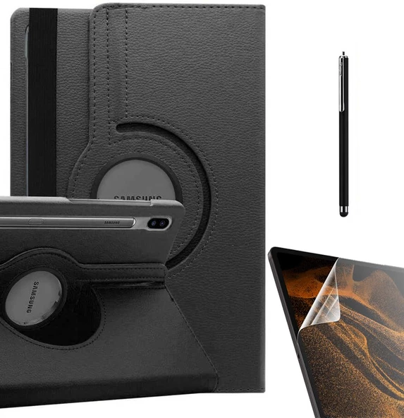 Gpack Samsung Galaxy Tab S7 Fe T733 Kılıf Kapaklı Standlı 360 Dönebilen Koruma dn22 Nano Kalem