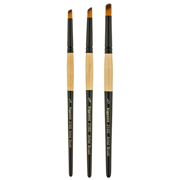 Bigpoint 215G Serisi Sentetik Kıl Geyik Ayağı Fırça No: 1/2 12'li Kutu ürün görseli