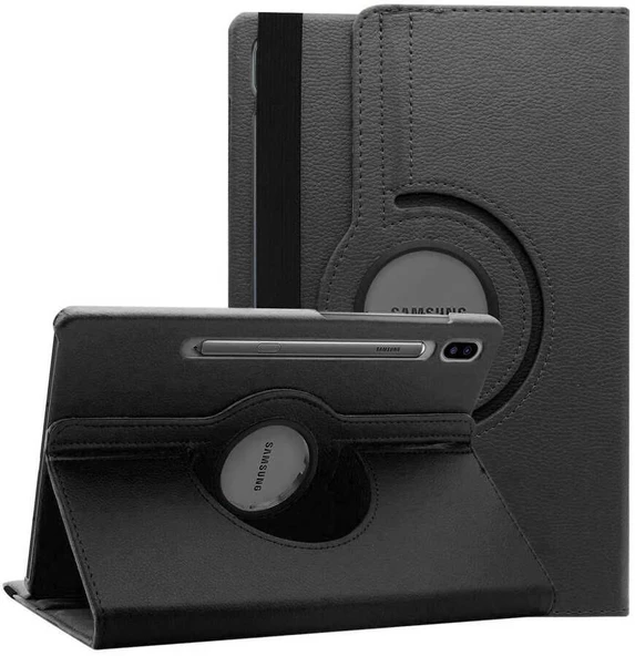 Gpack Samsung Galaxy Tab S7 Plus T970 Kılıf Kapaklı Standlı 360 Dönebilen Koruma dn2