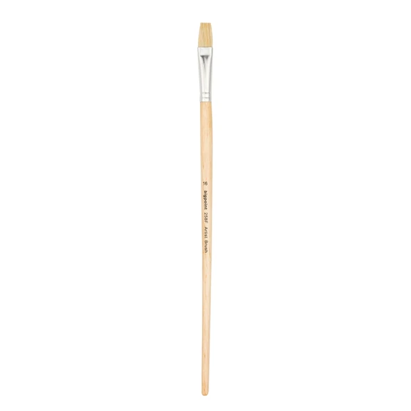 Bigpoint 258F Serisi Doğal Kıl Düz Kesik Fırça No: 16 12'li Kutu - Resim 2