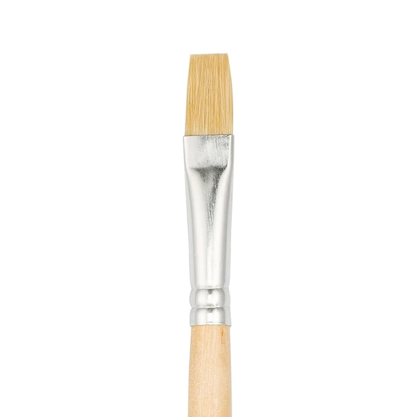 Bigpoint 258F Serisi Doğal Kıl Düz Kesik Fırça No: 14 12'li Kutu - Resim 3