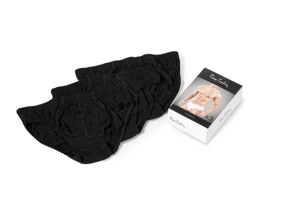 Pierre Cardin Erkek 3'Lü Kutulu Külot Siyah - 5