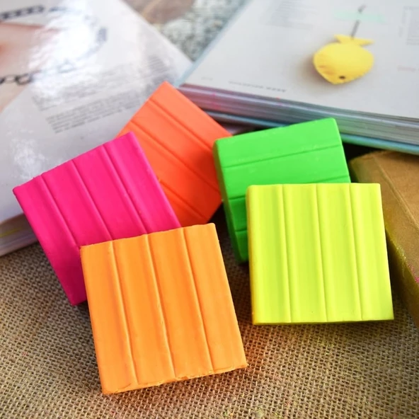 Nara Polimer Kil 55 Gram PM52 Neon Yellow 6'lı Şirink - Resim 5