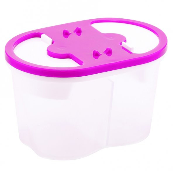 Bigpoint Fırça Yıkama Su Kabı 2 Bölmeli Pembe x 3 Adet - 1