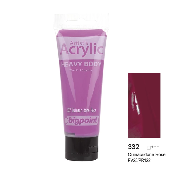 Bigpoint Akrilik Boya 75 ml Quinacridone Rose 332 ürün görseli