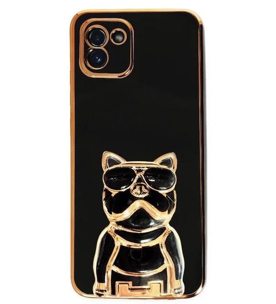Gpack Samsung Galaxy A03 Kılıf Kamera Korumalı Köpek Desenli Standlı Silikon