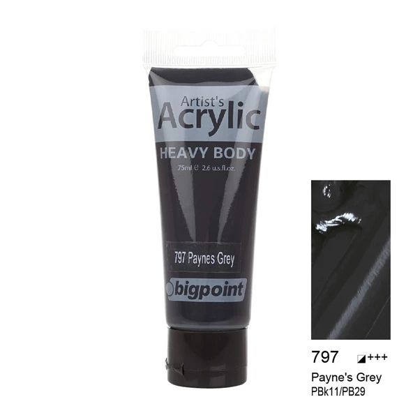 Bigpoint Akrilik Boya 75 ml Payne's Grey 797 ürün görseli