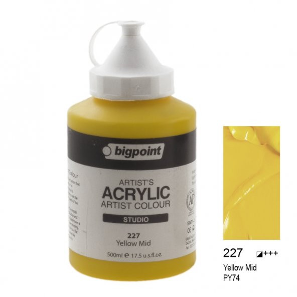 Bigpoint Akrilik Boya 500 ml Yellow Middle 227 - 1