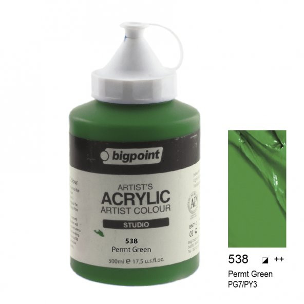 Bigpoint Akrilik Boya 500 ml Perm Green 538 ürün görseli