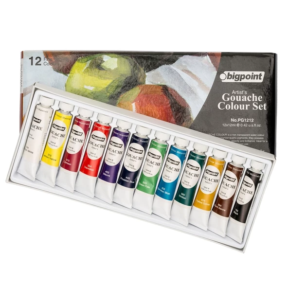 Bigpoint Guaj Boya Seti 12ml Tüp x 12 Renk - 1