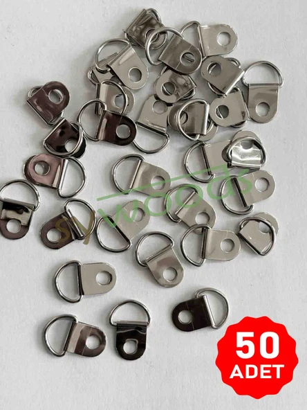 MİNİ TEL ÇERÇEVE TABLO ASKI NİKEL 50 ADET - 1