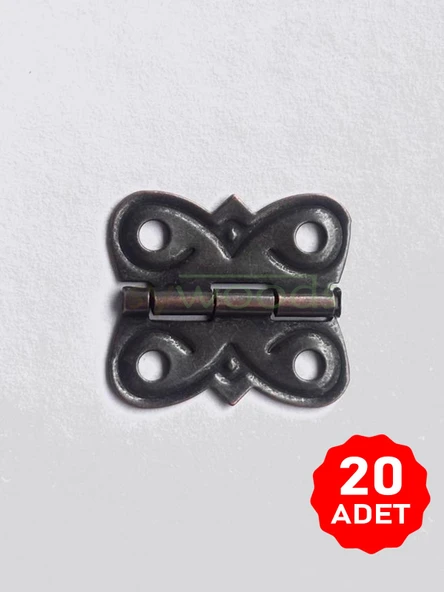Eko Menteşe 20 Adet Oksit 20x18 mm Kutu ve Sandık Menteşesi Hobi Maket