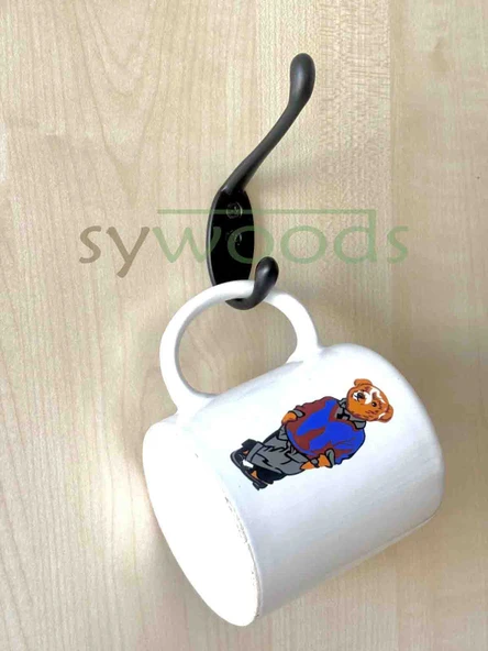 SİYAH ELBİSE ÇANTA EŞYA ASKILIK PORTMANTO DOLAP KAPI ARKASI ASKI - 5