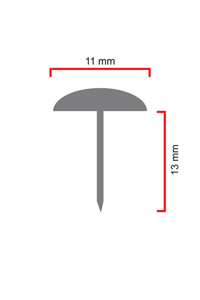 50 Adet 11 mm Papatya Kabara Raptiye Hobi Çivisi Koltuk Çanta Tasarım Aksesuar Süsü - 4