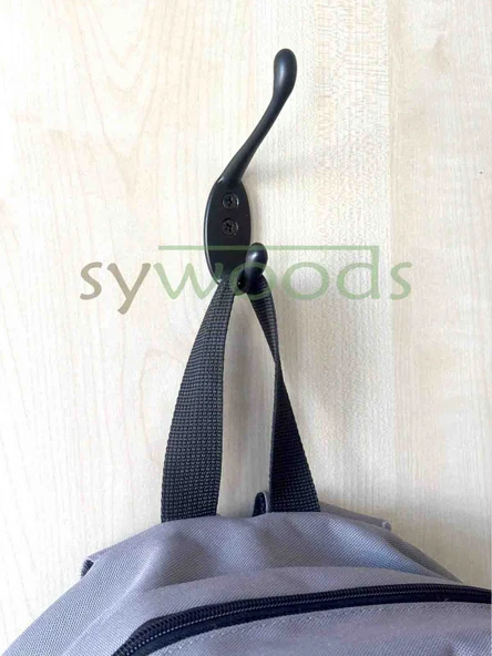 SİYAH ELBİSE ÇANTA EŞYA ASKILIK PORTMANTO DOLAP KAPI ARKASI ASKI - 2